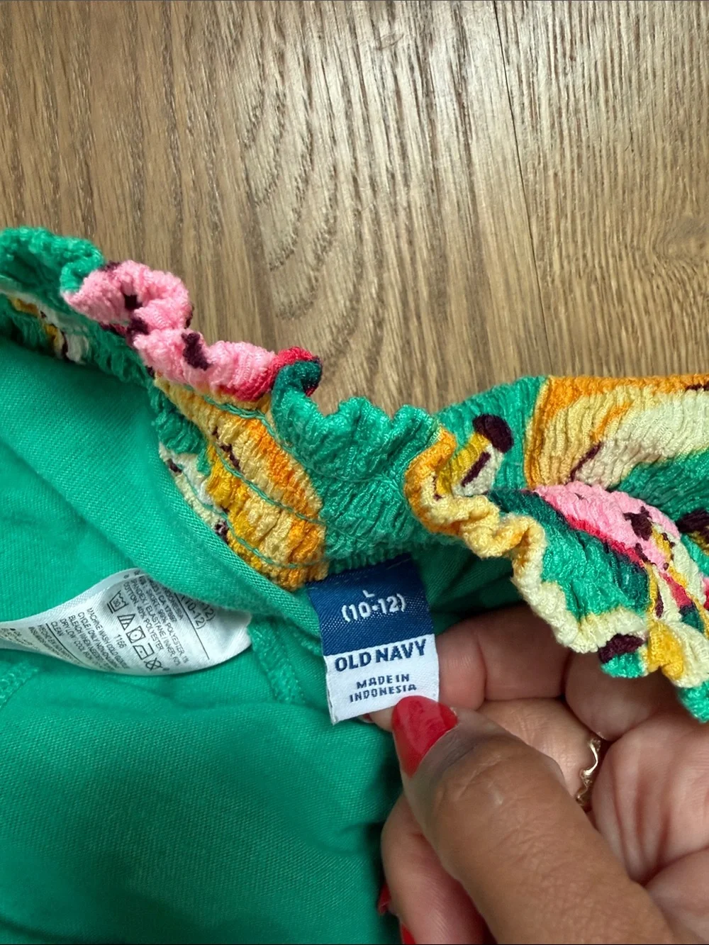 Old Navy Teal Banana & Pink Watermelon Print Skirt